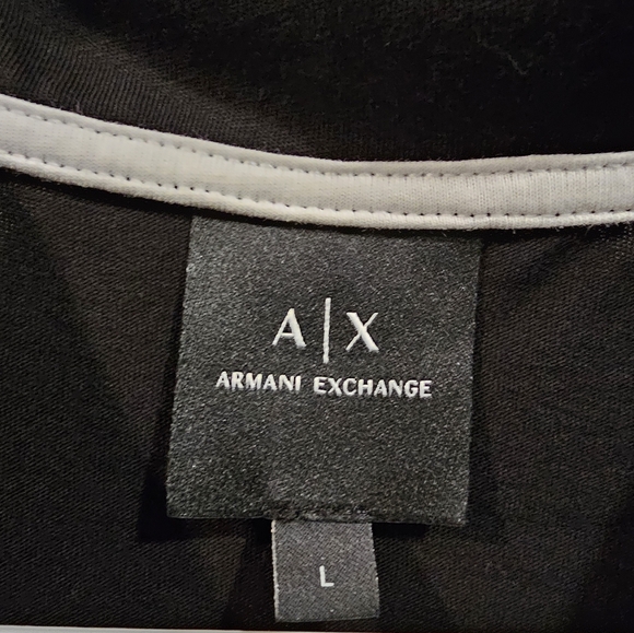 Armani Exchange Men's Polo Shirt Black Sz Large EUC - Picture 5 of 6
